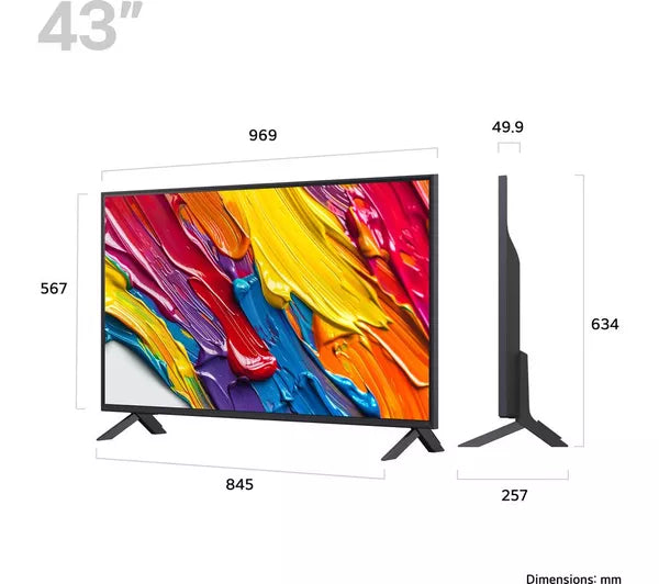 LG QNED82 43" QNED AI 4K HDR Smart TV 2025 | 43QNED82A6B.AEK