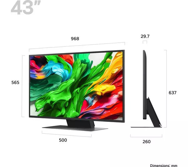 LG 43" QNED87 Mini LED Evo AI Smart TV (2025) | 43QNED87A6D.AEK