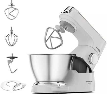 Kenwood Titanium Chef Baker Stand Mixer White | KVC65.001WH
