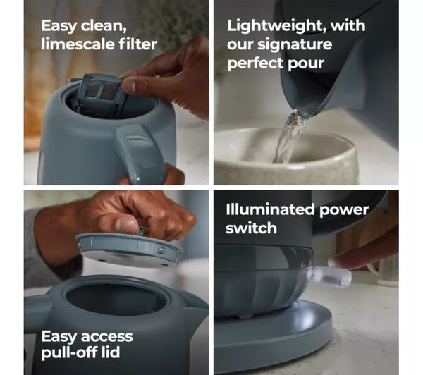 Kenwood Ripple Jug Kettle Storm Blue Grey | ZJP06.000GY