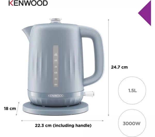 Kenwood Ripple Jug Kettle Storm Blue Grey | ZJP06.000GY