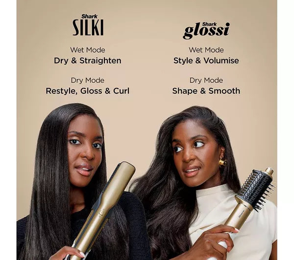 SHARK Glam Straight, Waves & Curls Multi-Styler Gold | HD6052SUK