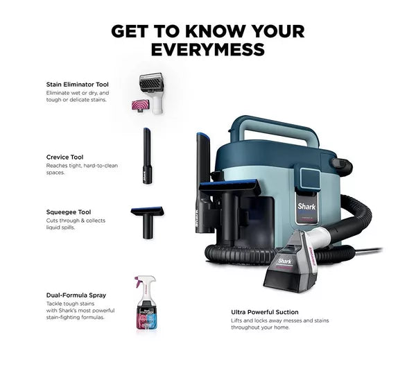 Shark EveryMess Portable 3-in-1 Carpet Cleaner Cloud Blue | VX110UK