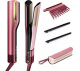 Shark SilkiPro Hair Straightener + Dryer in One Tool with Heat-Resistant Storage Case Rose Petal HT401UKPK thumbnail 1