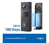 TP-LINK Tapo TD20 2K Battery Video Doorbell Mini Black | TAPOTD20 thumbnail 6