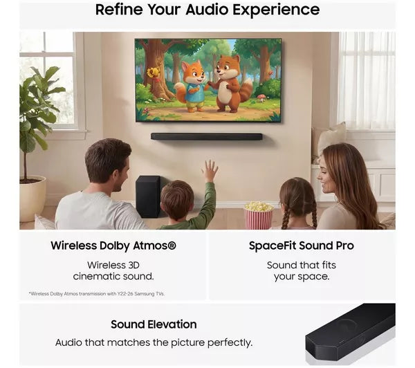 Samsung 3.1.2 Wireless Sound Bar with Dolby Atmos | HW-Q600H/XU