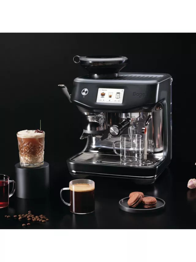 Sage the Barista Touch™ Impress Stainless Steel Coffee Machine Truffle Black | SES881BTR4GUK1