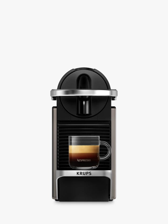 Nespresso Krups Pixie Coffee Machine Titanium | XN306T40