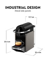 Nespresso Krups Pixie Coffee Machine Titanium | XN306T40 thumbnail 5