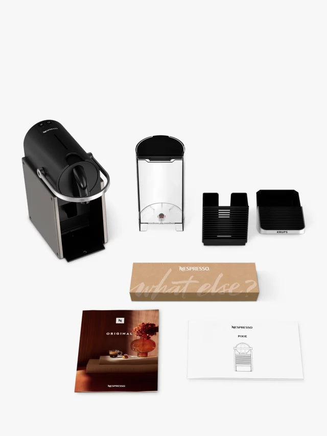 Nespresso Krups Pixie Coffee Machine Titanium | XN306T40
