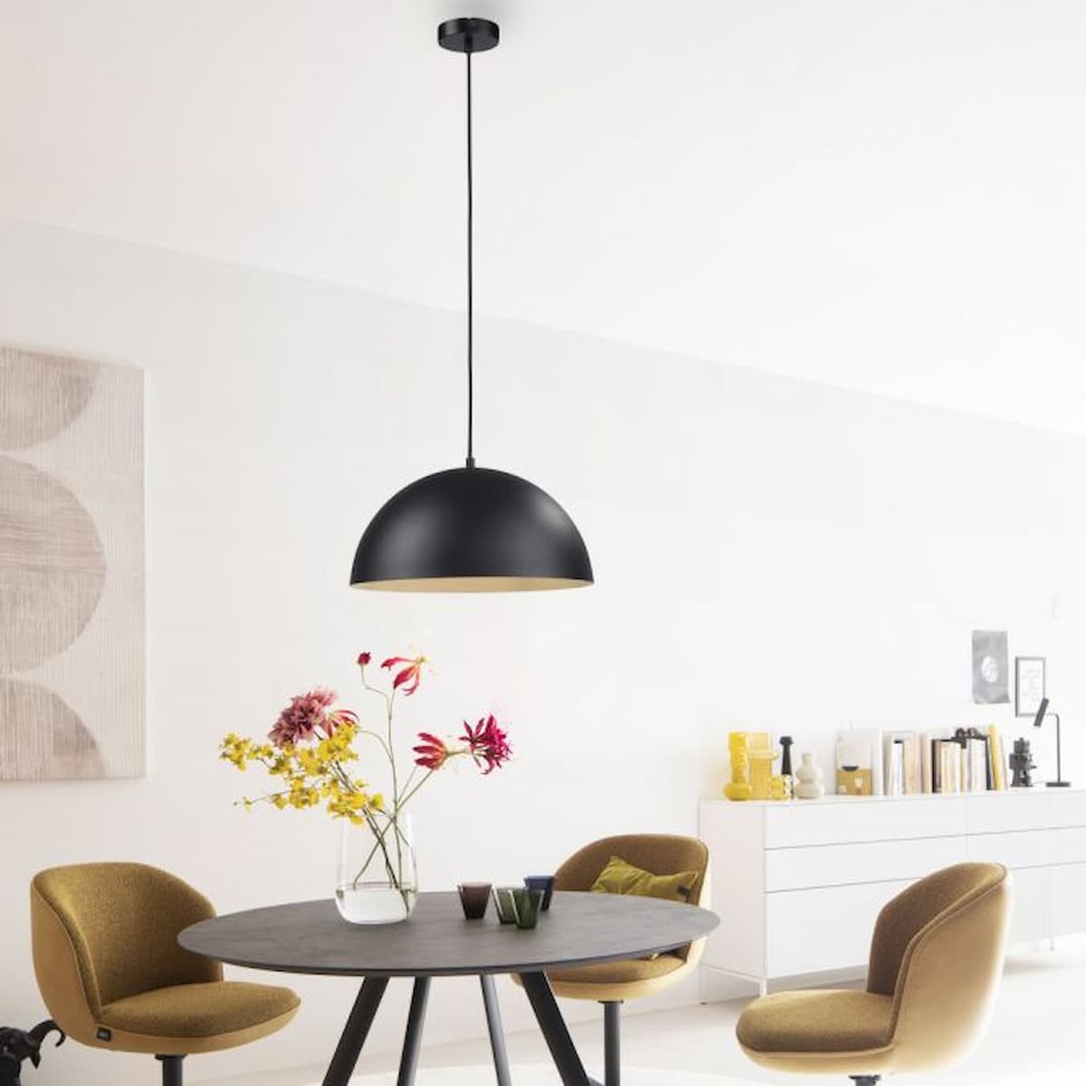 Schöner Wohnen collection ALI pendant light, black, LED compatible-11728-18