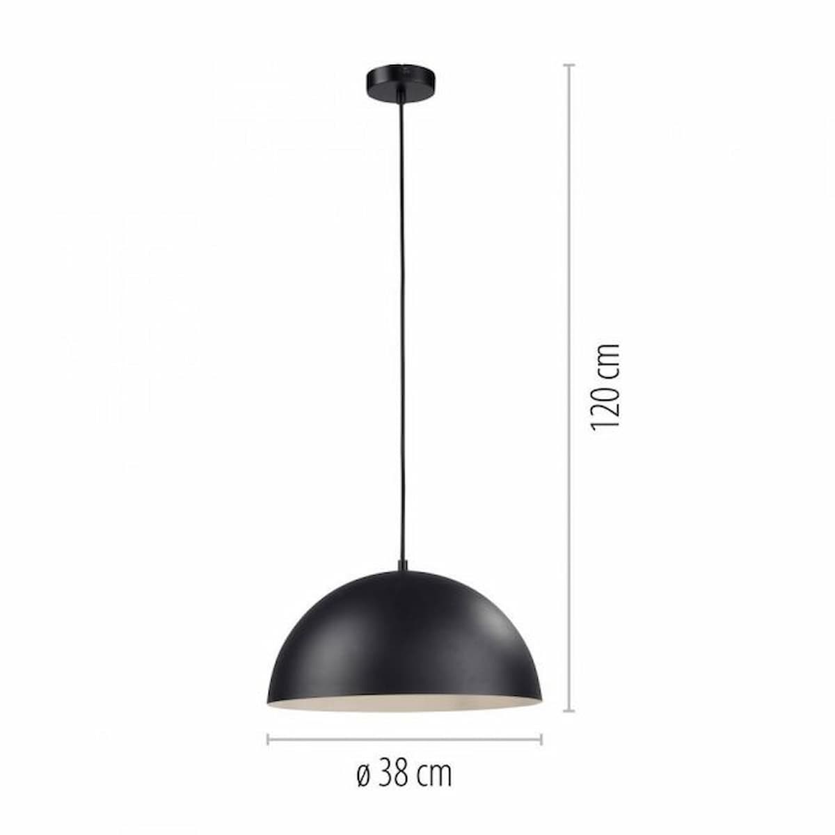 Schöner Wohnen collection ALI pendant light, black, LED compatible-11728-18