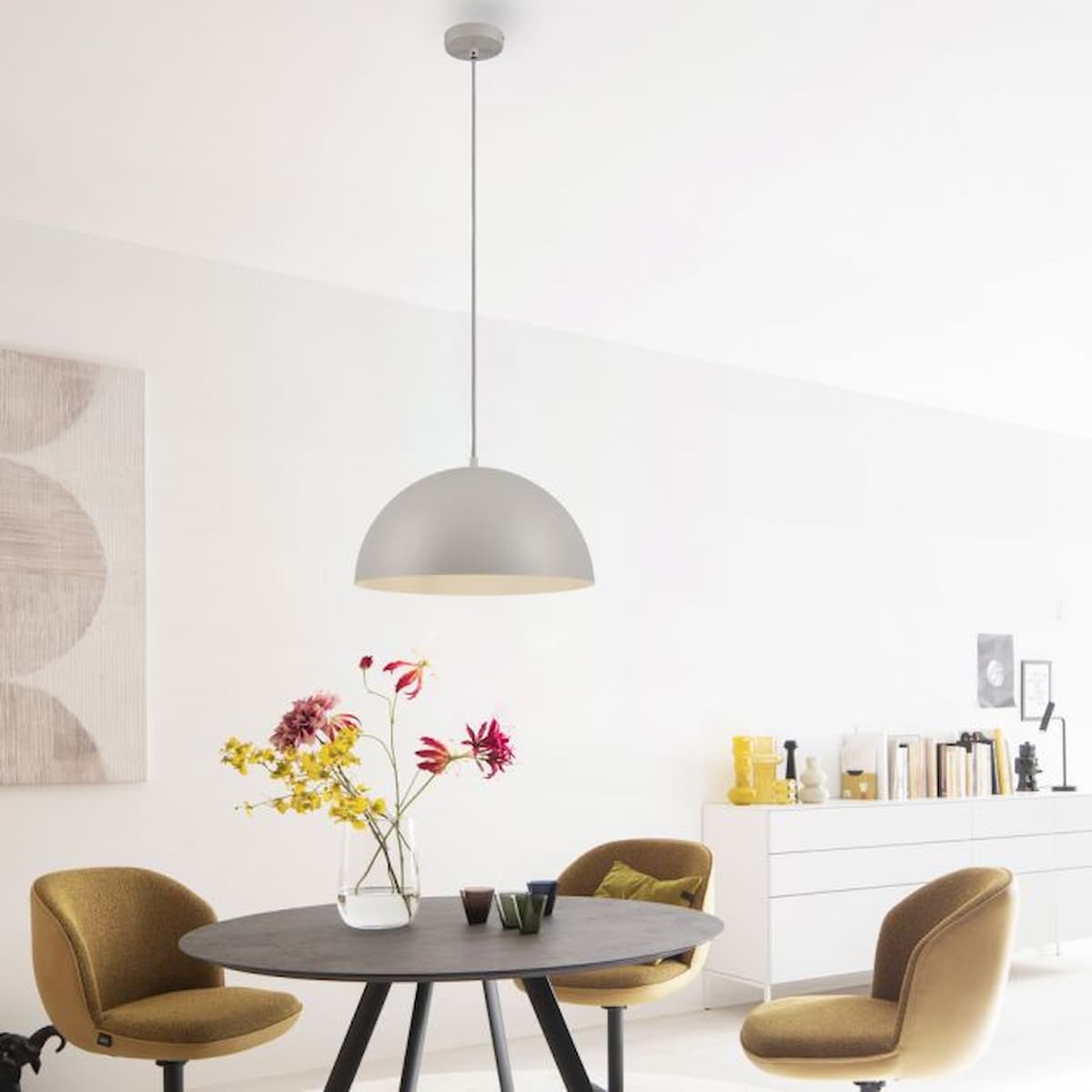 Schöner Wohnen collection ALI pendant light,sand-coloured , LED compatible-11728-39