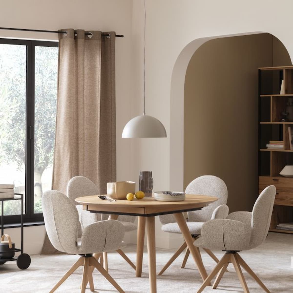 Schöner Wohnen collection ALI pendant light,sand-coloured , LED compatible-11728-39