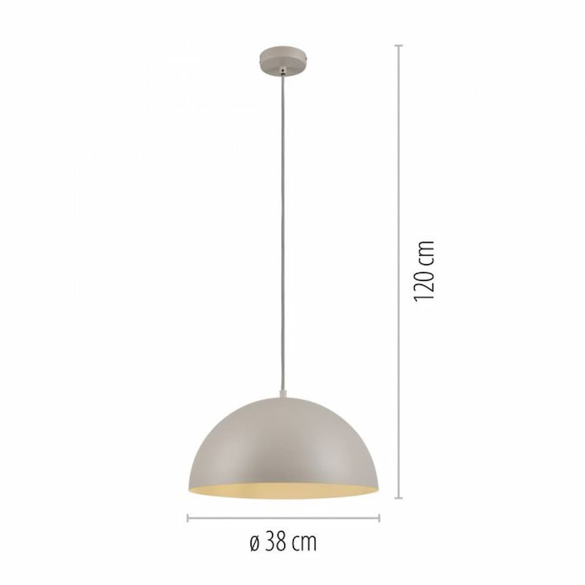 Schöner Wohnen collection ALI pendant light,sand-coloured , LED compatible-11728-39