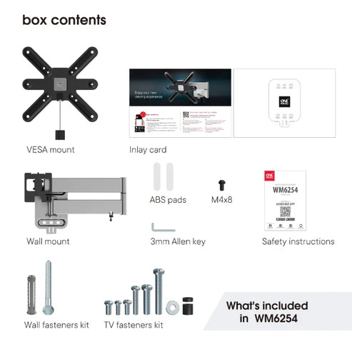 One For All Ultra Slim Full-Motion TV Wall Mount 13-43" | WM6254