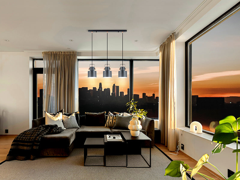 Erika Schuller 3 Light Black and Copper Pendant | 12494