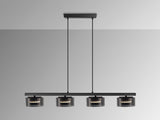 SCHULLER I3 - OLAIA - ISLAND PENDANT 4 LIGHT BLACK-SMOKY- 12695 thumbnail 1