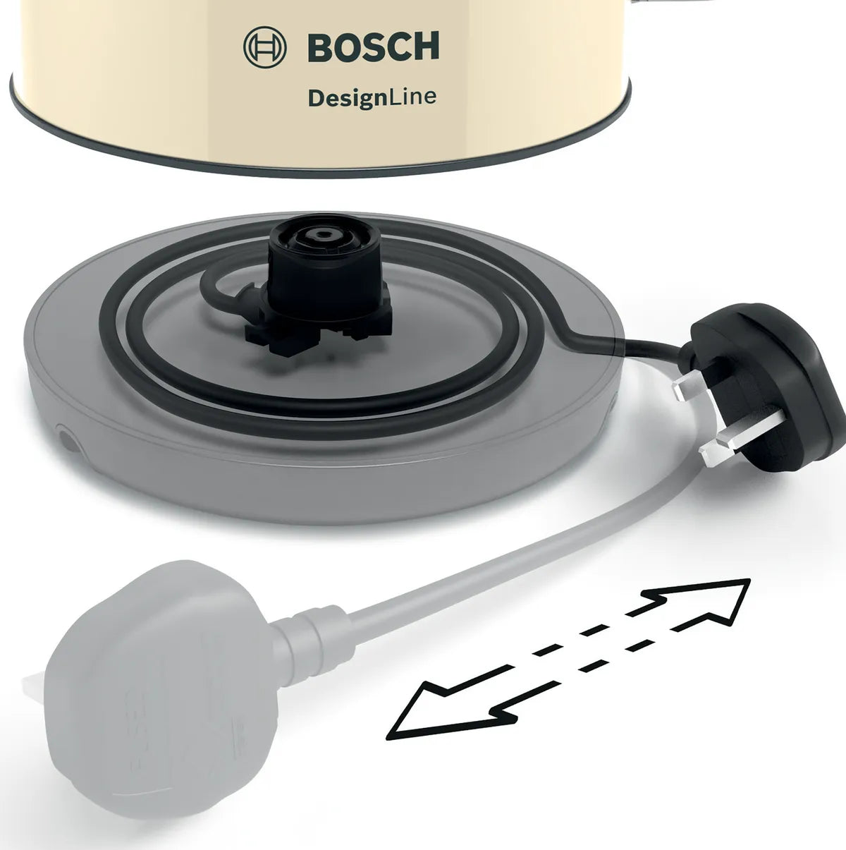 Bosch Design Line 1.7L Kettle Cream | TWK4P437GB