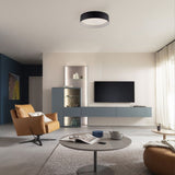 Schöner Wohnen Collection LED ceiling light TAVOLI BLACK, round D=28.5cm, dimmable, remote control-14593-18 thumbnail 2