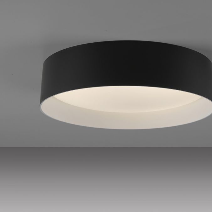 Schöner Wohnen Collection LED ceiling light TAVOLI BLACK, round D=28.5cm, dimmable, remote control-14593-18