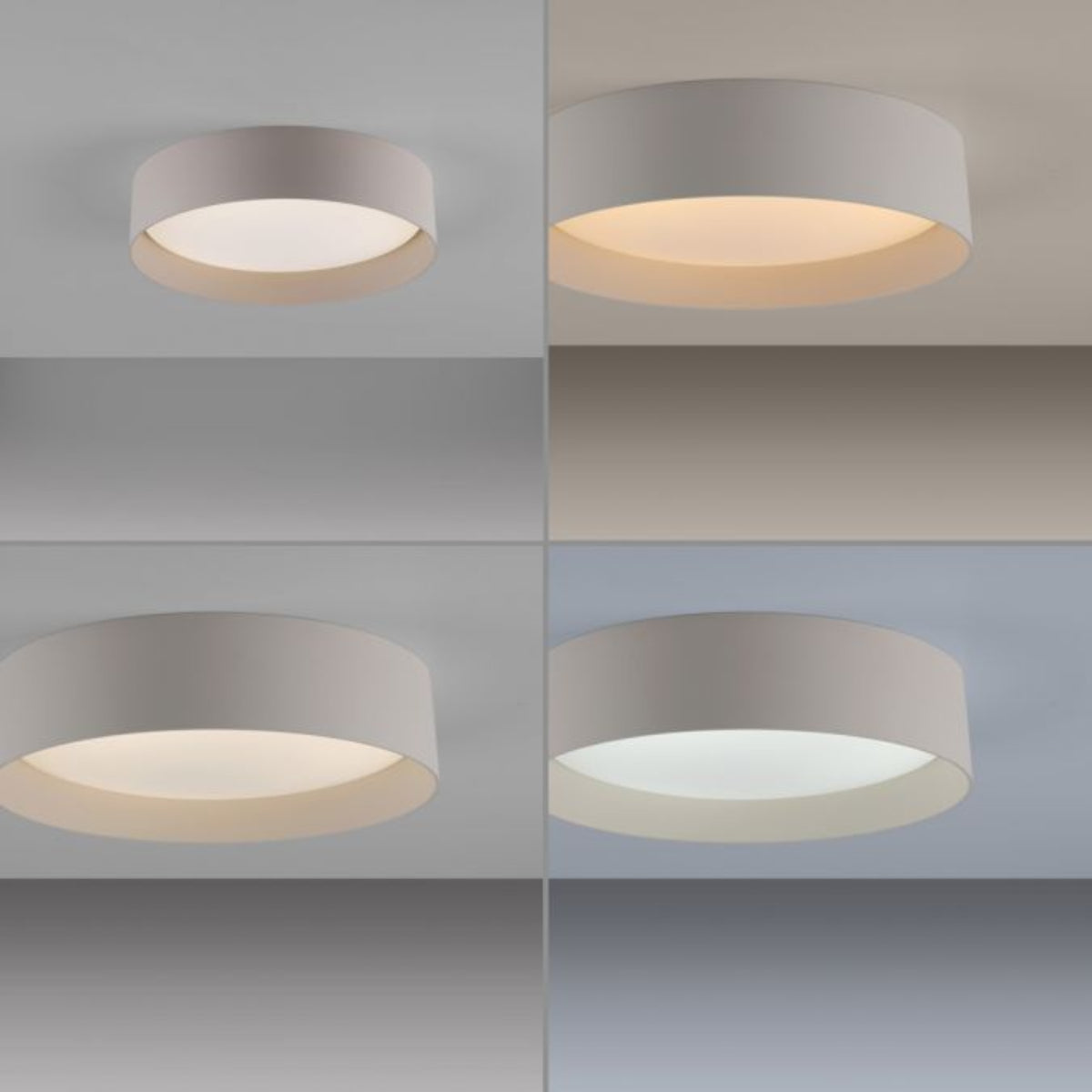 Schöner Wohnen Collection LED ceiling light TAVOLI SAND, round D=28.5cm, dimmable, remote control-14593-39