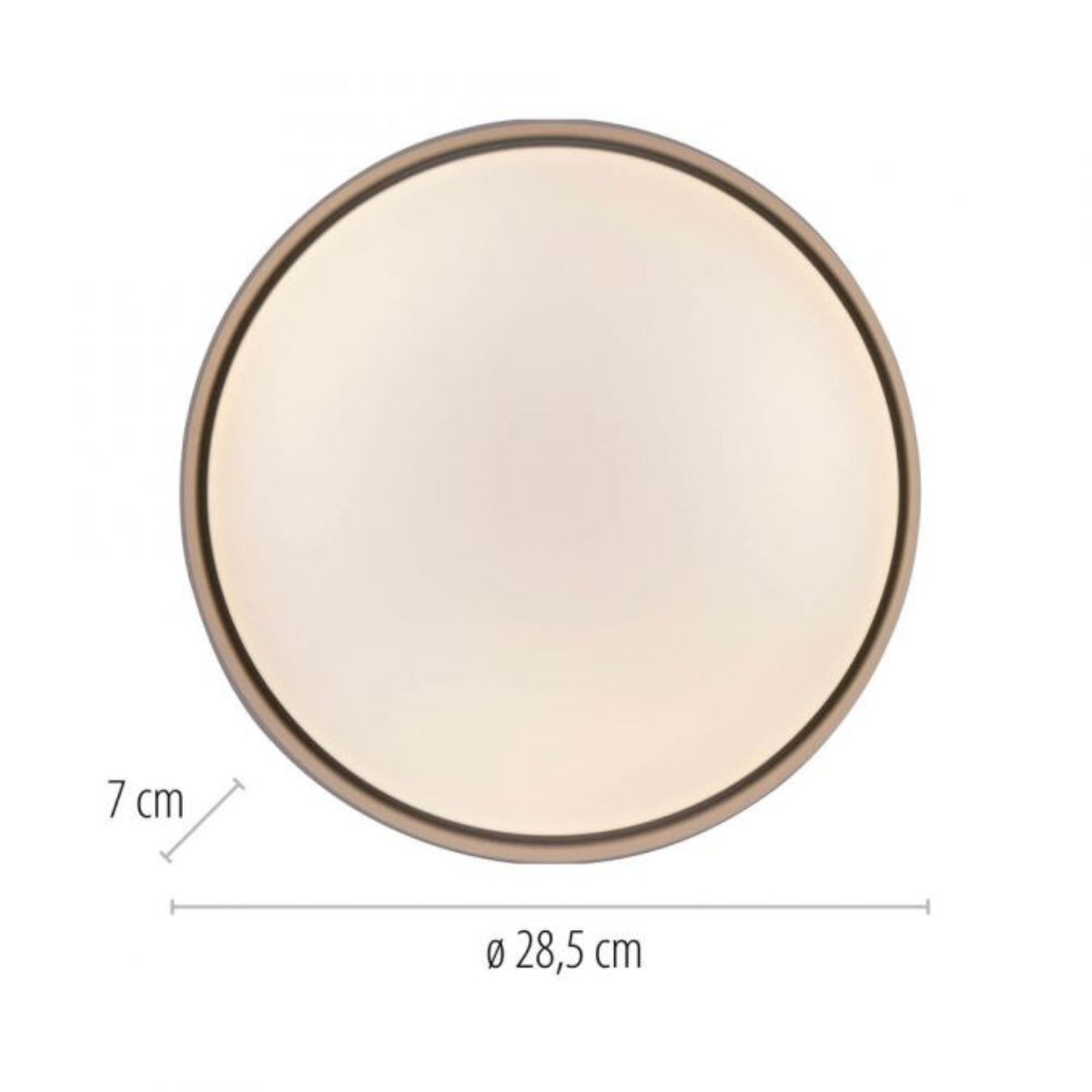 Schöner Wohnen Collection LED ceiling light TAVOLI SAND, round D=28.5cm, dimmable, remote control-14593-39