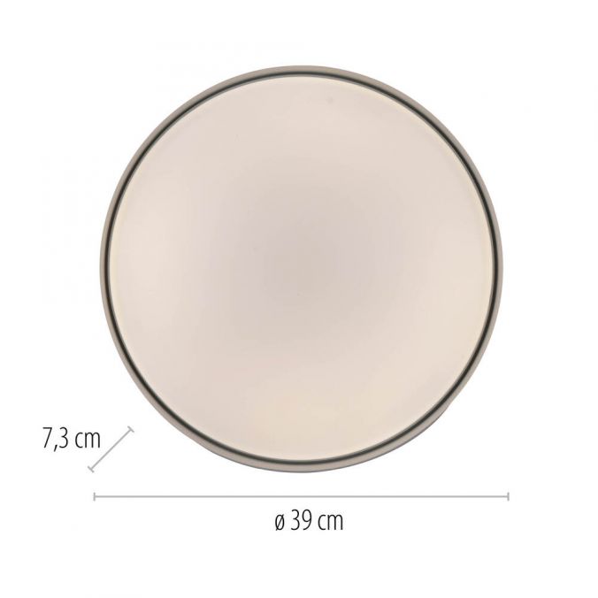 Schöner Wohnen Collection LED ceiling light TAVOLI, white, round D=39cm, dimmable, remote control-14594-16