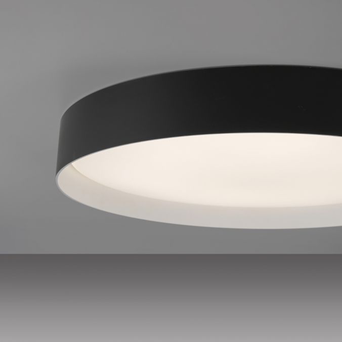 Schöner Wohnen - collection LED ceiling light TAVOLI, black , Ø 49cm, dimmable, remote control-14595-18