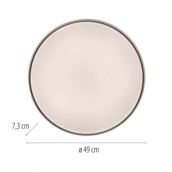 Schöner Wohnen - collection LED ceiling light TAVOLI, black , Ø 49cm, dimmable, remote control-14595-18