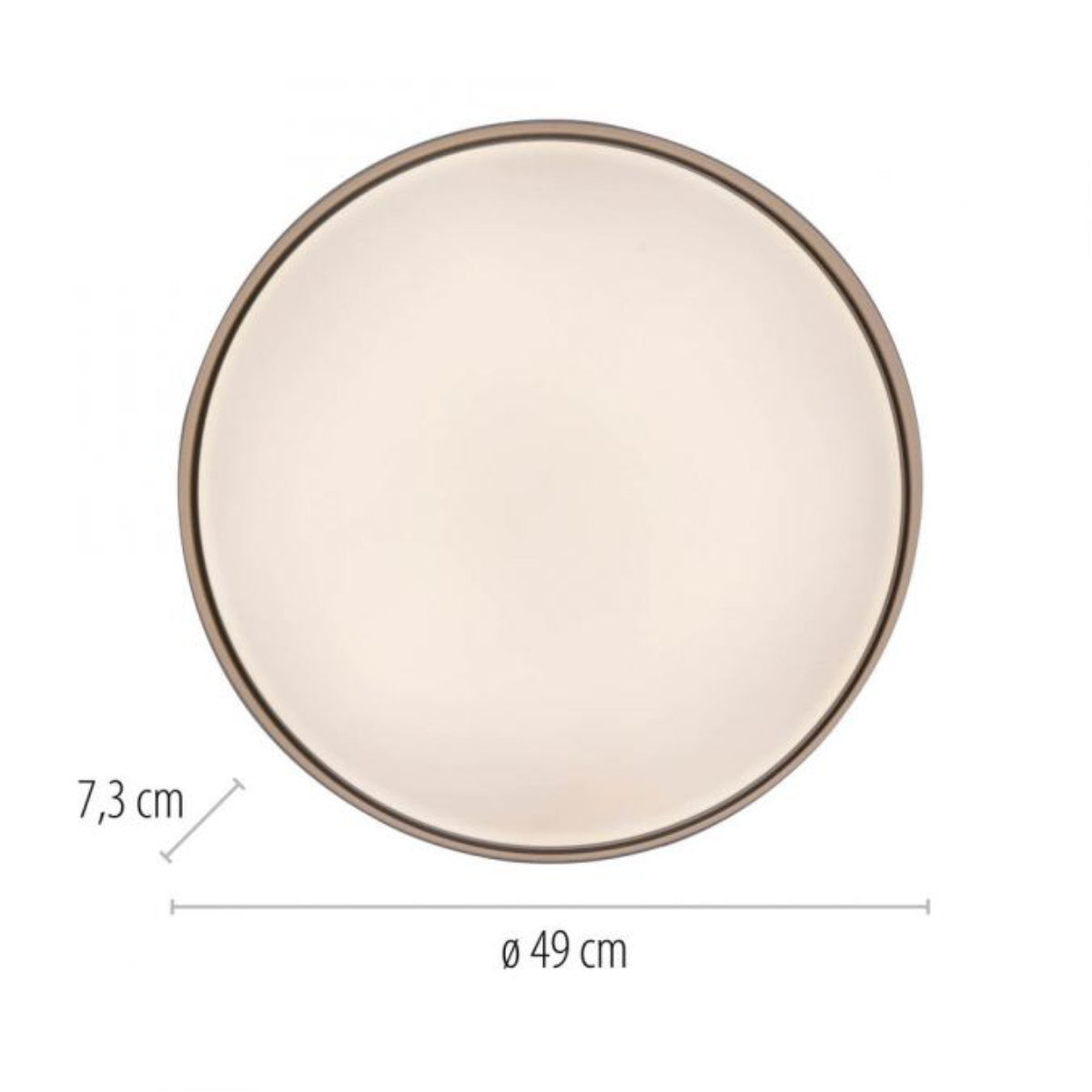 Schöner Wohnen - collection LED ceiling light TAVOLI, SAND , Ø 49cm, dimmable, remote control-14595-39