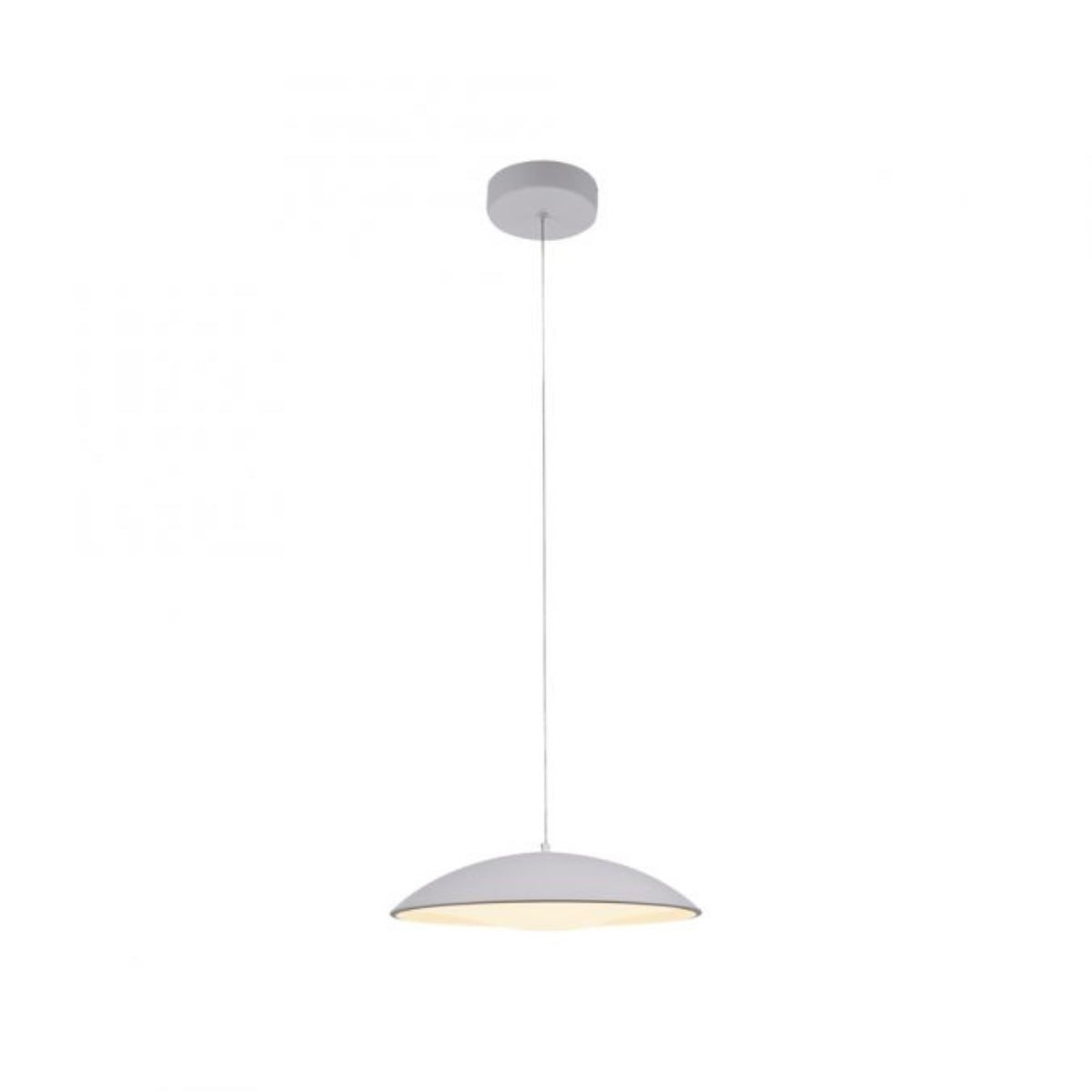 Schöner Wohnen Collection LED pendant light LENTE, white, single-bulb, dimmable, memory function-14606-16