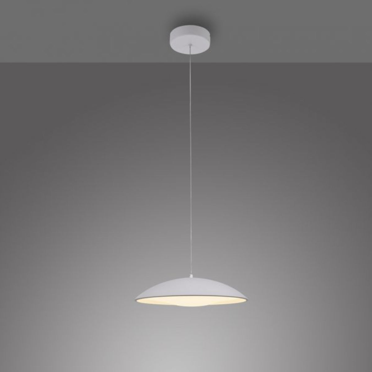 Schöner Wohnen Collection LED pendant light LENTE, white, single-bulb, dimmable, memory function-14607-16
