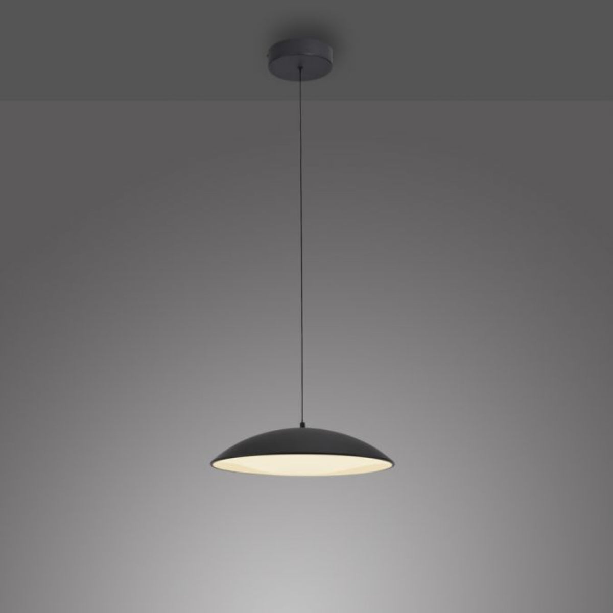 Schöner Wohnen Collection LED pendant light LENTE, BLACK, single-bulb, dimmable, memory function-14607-18