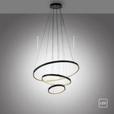 CERCHI LED pendant light, black, ring shape, height-adjustable-15070-18 thumbnail 1