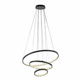 CERCHI LED pendant light, black, ring shape, height-adjustable-15070-18 thumbnail 4