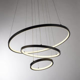 CERCHI LED pendant light, black, ring shape, height-adjustable-15070-18 thumbnail 3