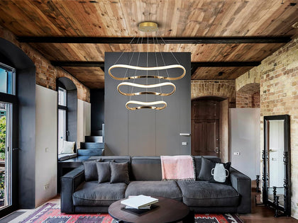 SCHULLER I3 - NAOS - ROSE GOLD PENDANT 3 RINGS LED- 151038
