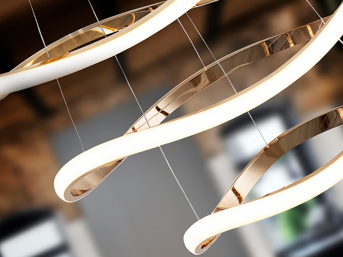 SCHULLER I3 - NAOS - ROSE GOLD PENDANT 3 RINGS LED- 151038