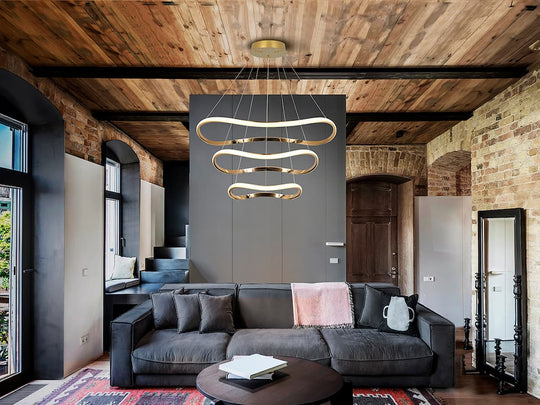 SCHULLER I3 - NAOS - ROSE GOLD PENDANT 3 RINGS LED- 151038