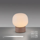 LED table lamp NAMI, sand-coloured, touch dimmer, memory function, fluted opal glass-15175-39 thumbnail 6