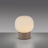 LED table lamp NAMI, sand-coloured, touch dimmer, memory function, fluted opal glass-15175-39 thumbnail 3