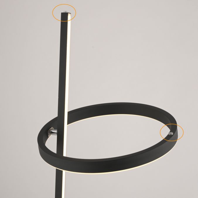 LED floor lamp RITUS, black, dimmable, separately switchable, touch dimmer,-15397-18
