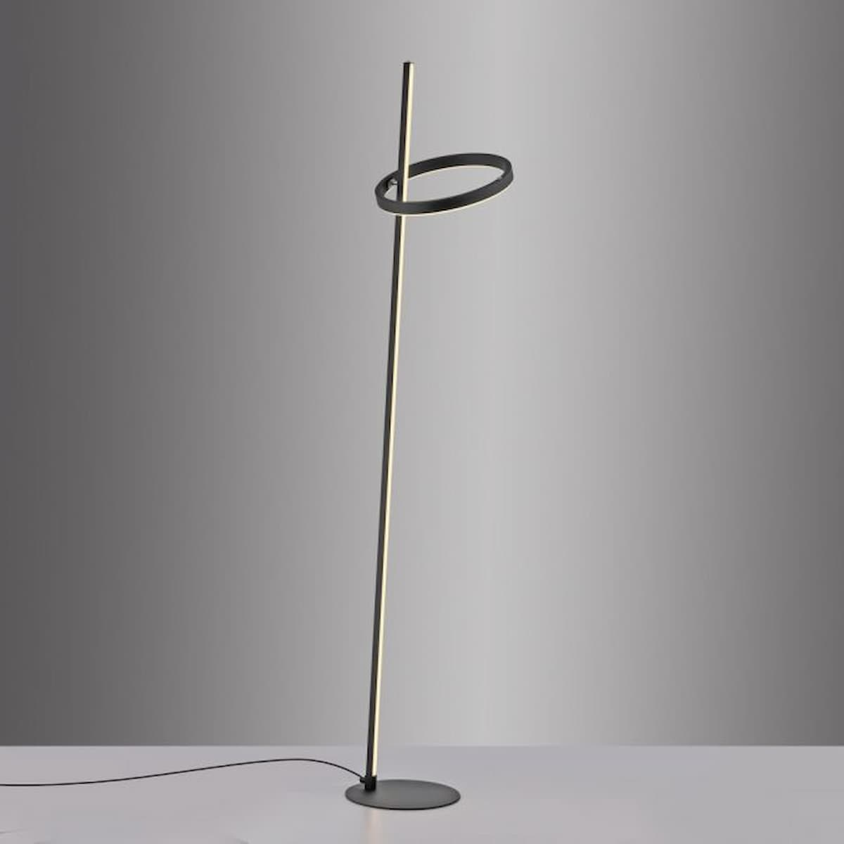 LED floor lamp RITUS, black, dimmable, separately switchable, touch dimmer,-15397-18