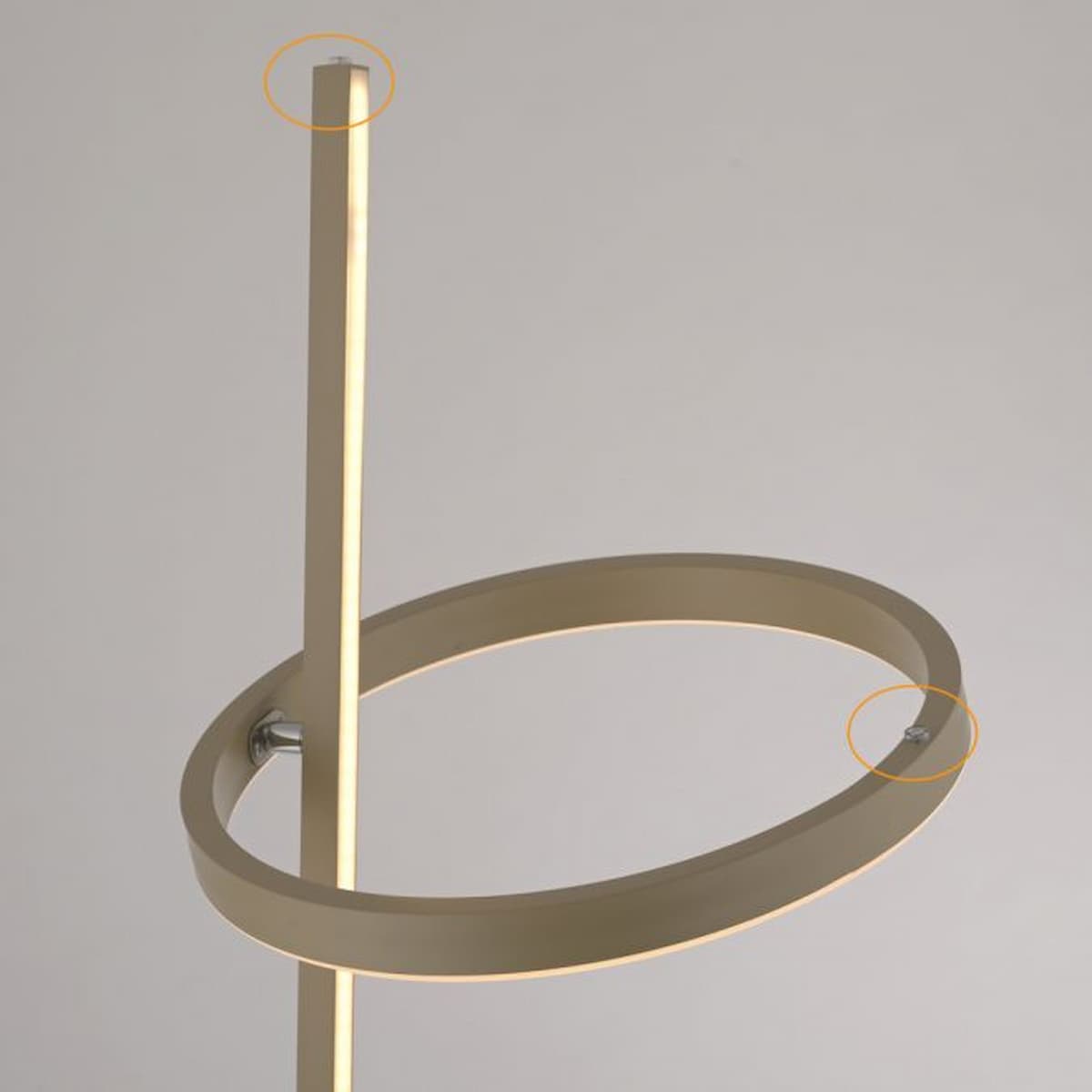 LED floor lamp RITUS, sand, dimmable, separately switchable, touch dimmer,-15397-39