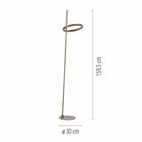LED floor lamp RITUS, sand, dimmable, separately switchable, touch dimmer,-15397-39 thumbnail 4