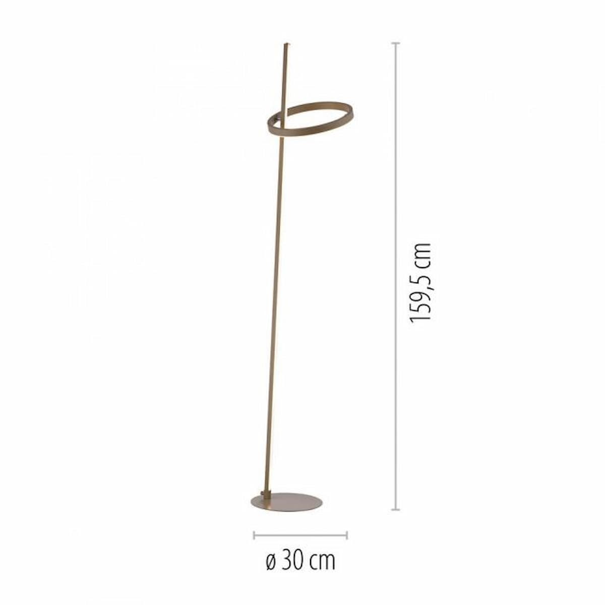 LED floor lamp RITUS, sand, dimmable, separately switchable, touch dimmer,-15397-39