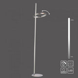 LED floor lamp RITUS, SILVER, dimmable, separately switchable, touch dimmer,-15397-55 thumbnail 6