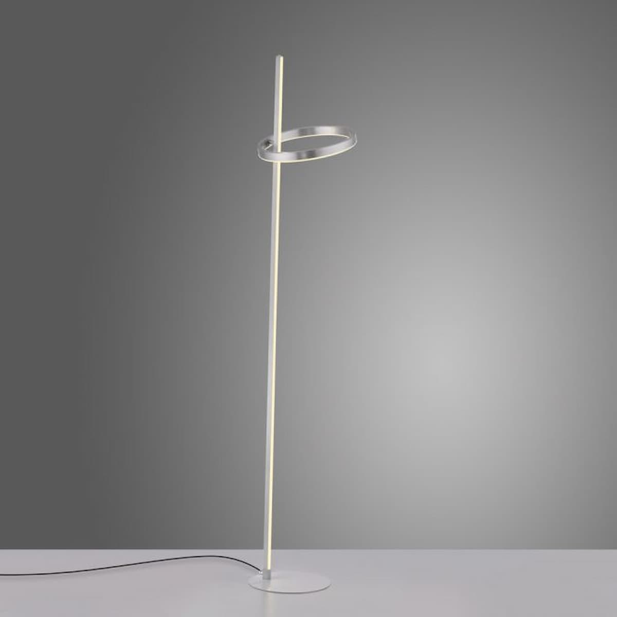 LED floor lamp RITUS, SILVER, dimmable, separately switchable, touch dimmer,-15397-55