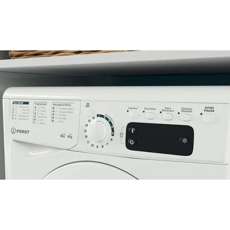 Indesit 8kg / 6kg Washer Dryer White | EWDE861483WUK